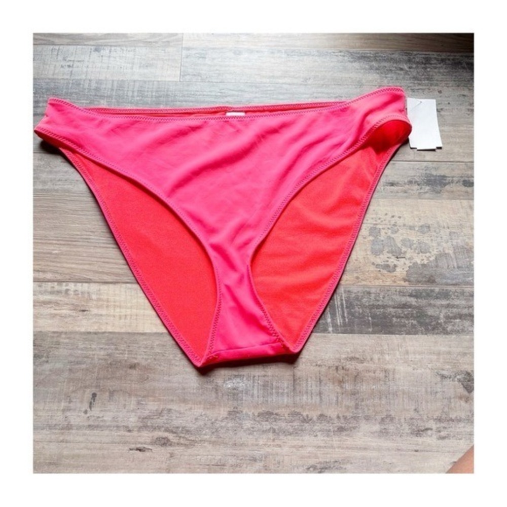 Good American Neon Pink Bikini Bottom Swimwear Size‎ 7 NEW